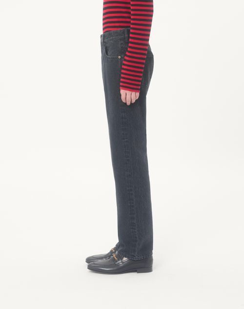 Valentino - Valentino Denim Trousers - Black - Man - Denim