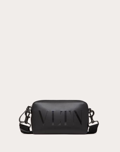 Valentino Garavani Vltn Leather Crossbody Bag In Black