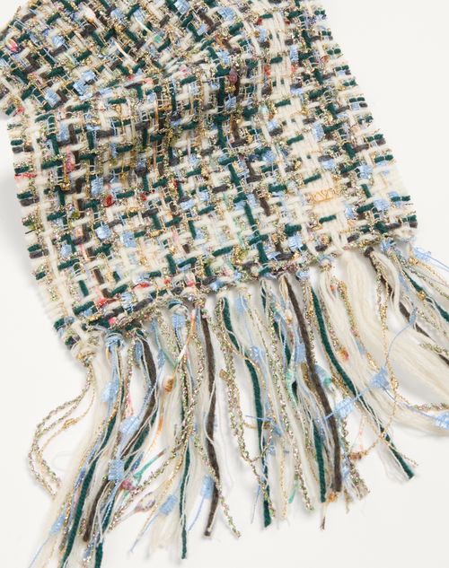Valentino Garavani - Vlogo Signature Wool And Cashmere Scarf - Multicolour - Woman - Soft Accessories