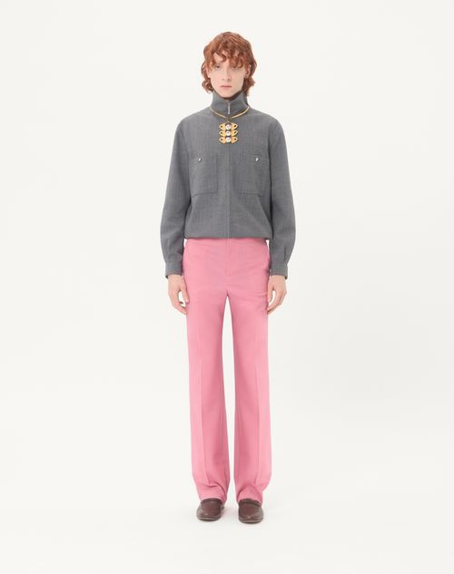 Valentino - Pantalon Valentino En Laine Avec Sous-pieds Amovibles - Rose - Homme - Shorts Et Pantalons