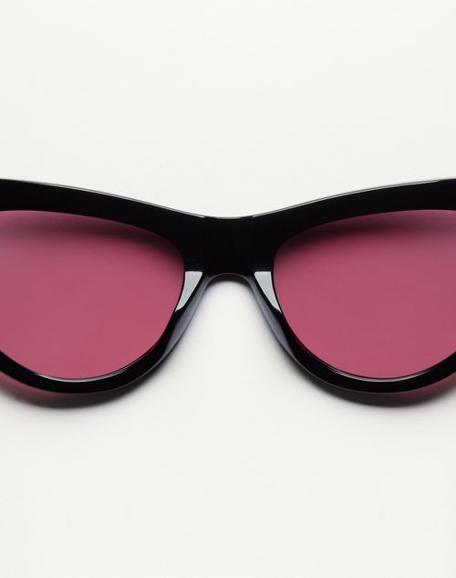 Valentino - Cat-eye Acetate Eyewear - Black/red - Woman - Eyewear