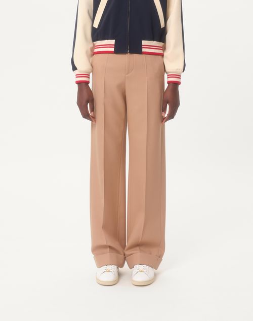 Valentino - Wool Pants - Camel - Man - Pants And Shorts