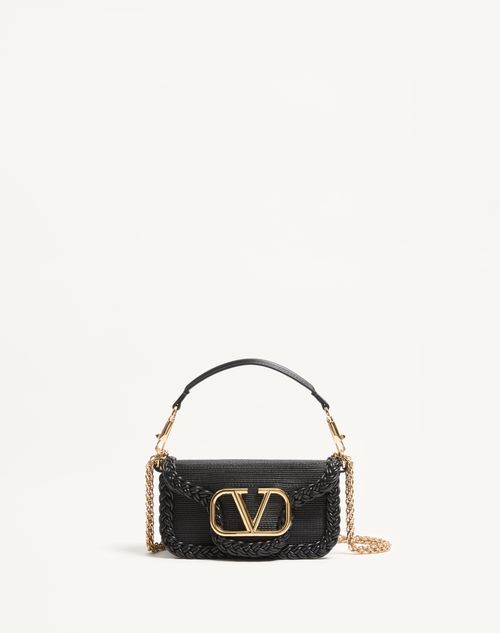 Valentino Garavani Petit Sac Porté Épaule  Locò Avec Finitions Tressées Femme Noir
