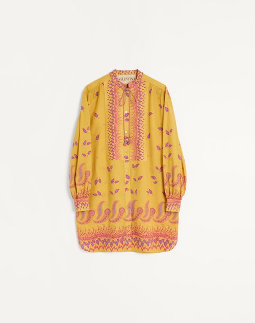 Valentino Printed Cotton Muslin Shirt Dress In Multi