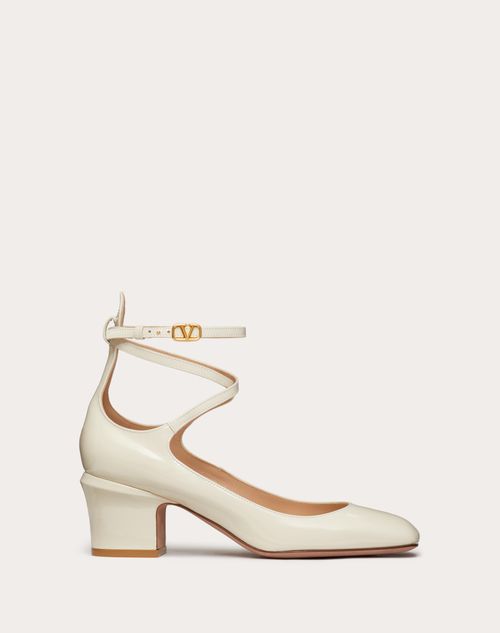 Valentino Vlogo Tan-go 60 Patent Pump In Light Ivory