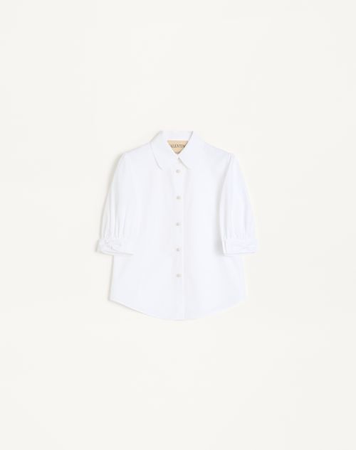 Valentino Cotton Popeline Shirt Woman White 42