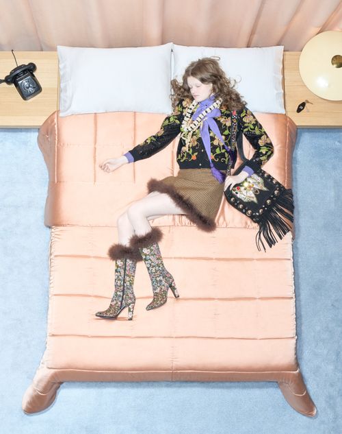 Valentino - Chiffon Creponne Top - Lilac - Woman - Shirts & Tops