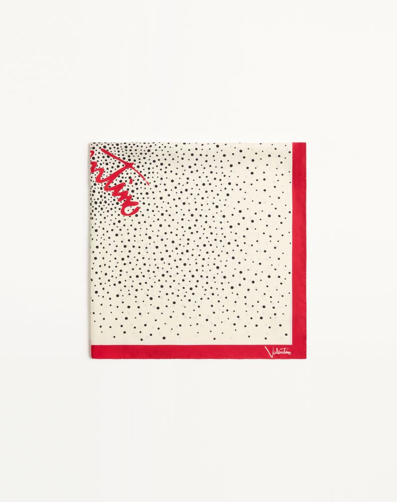 Valentino Scarf Bandeau Little Stars Starry In Silk In White