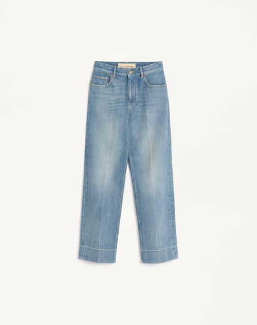 Valentino - Denim Pants - Blue - Woman - Denim