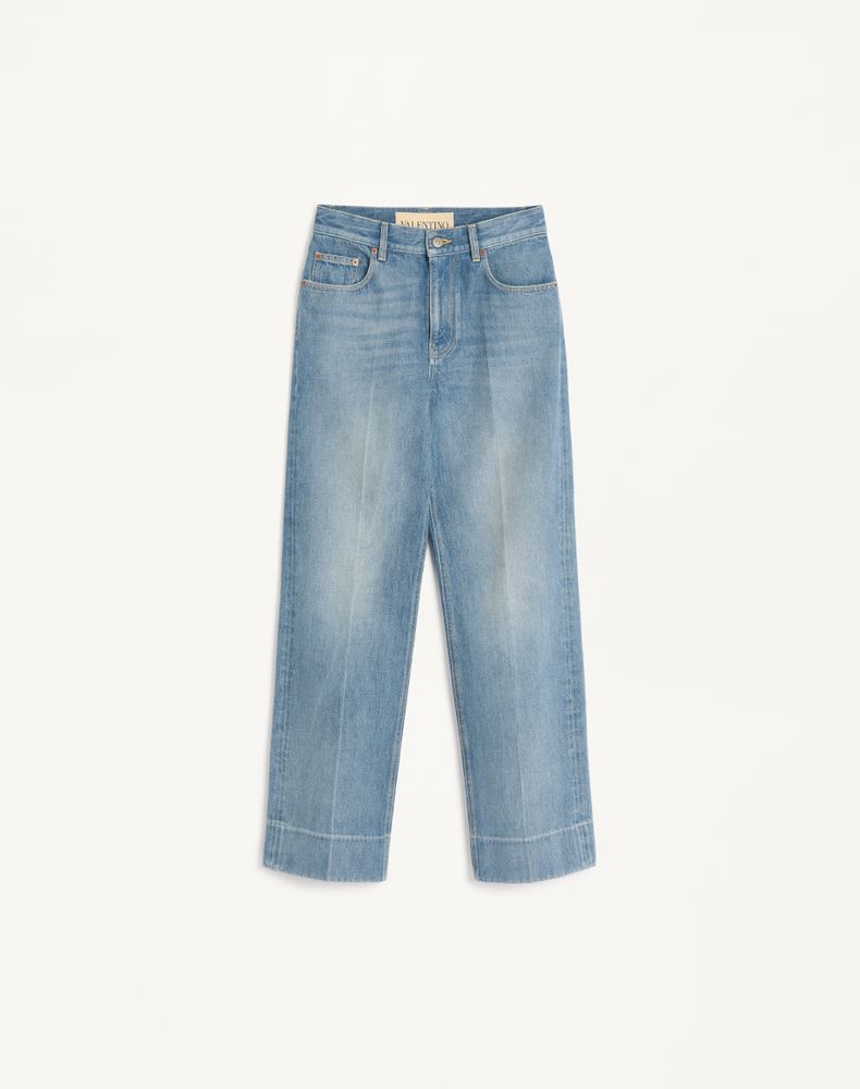 Valentino Women's Blue Denim Trousers Woman 32