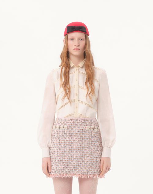 Valentino - Organdis Shirt - Birch - Woman - Shirts And Tops