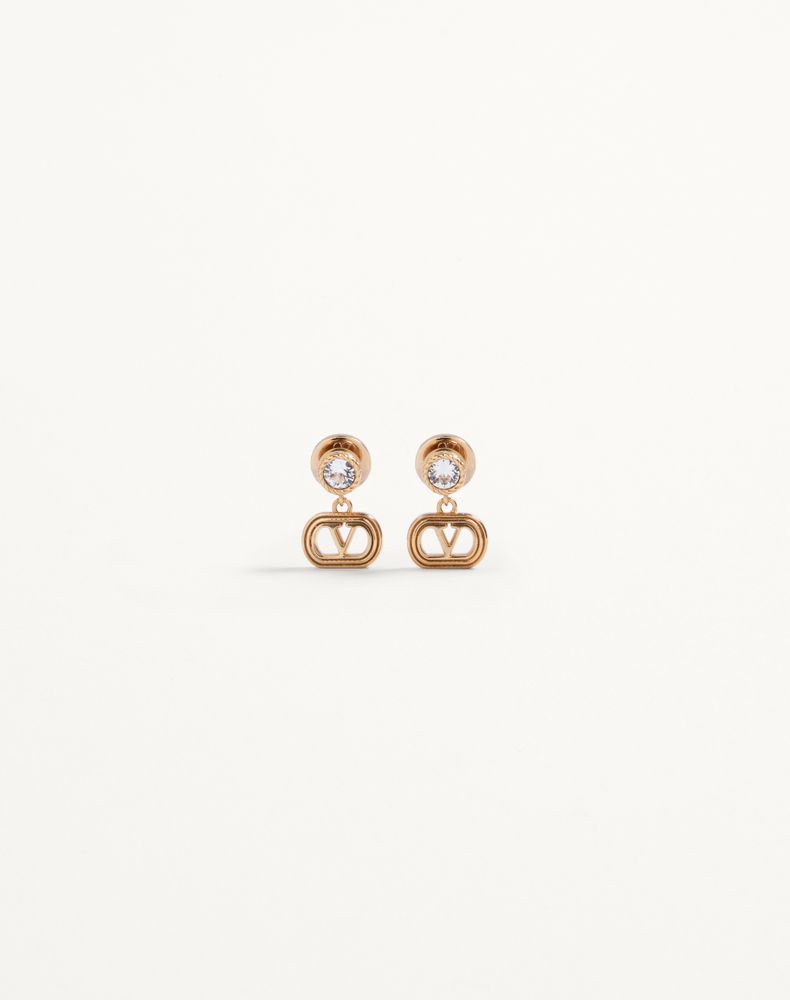 Valentino Garavani Women's Gold/Crystal Ovalette Metal And Swarovski Earrings Woman Uni