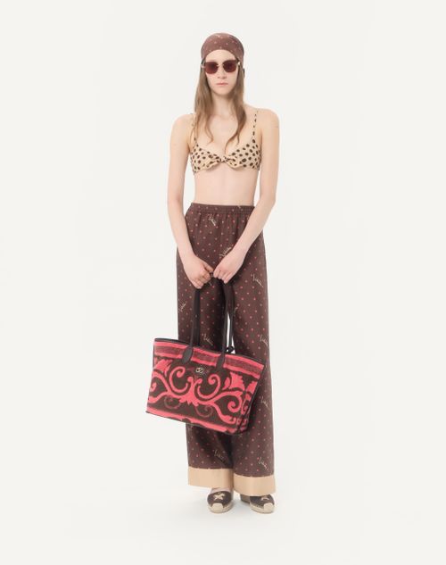 Valentino - Maillot De Bain En Lycra À Pois Plus De Pois Dalmata - Beige/chocolat - Femme - Beachwear