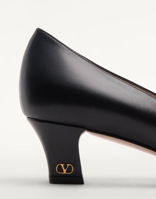 Valentino Garavani - Zapato Bowow De Cabritilla Con Tacón De 45 mm - Negro - Mujer - Salones