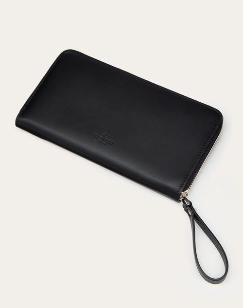 Valentino Garavani - Vltn Wallet - Black/white - Man - Accessories