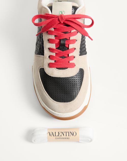Valentino Garavani - Sparry Sneaker In Split Leather And Nappa - Black - Man - Sneakers