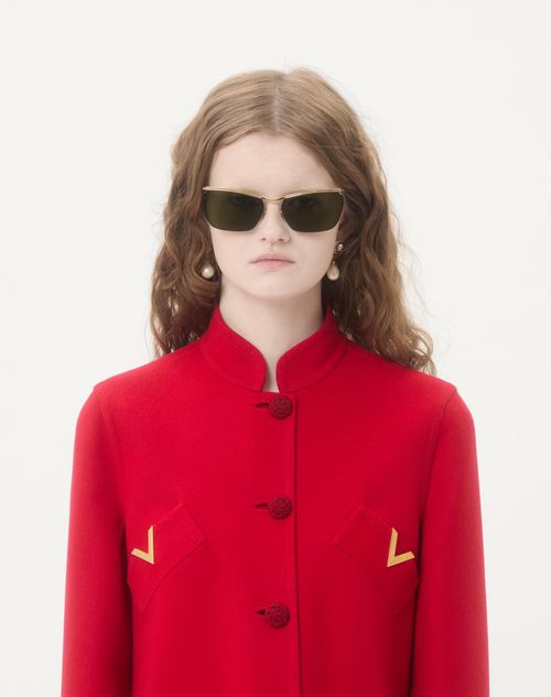 Valentino - Compact Drap Coat - Paris - Woman - Coats And Outerwear