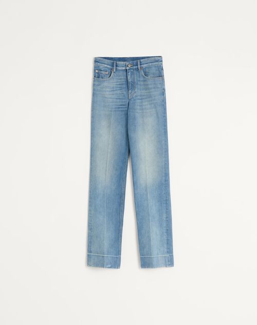 Valentino - Denim Trousers - Denim - Woman - Denim