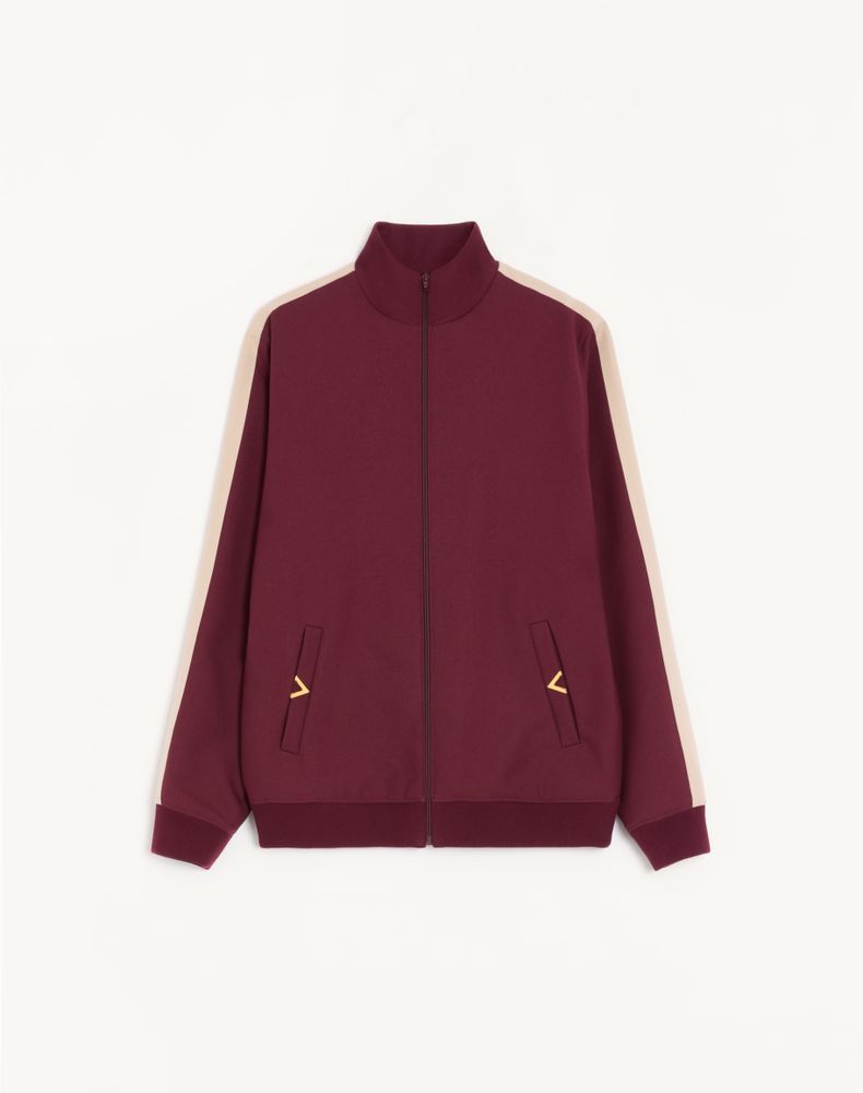 Valentino Men's Maroon Nylon Sweatshirt With Vgold Man Xxl