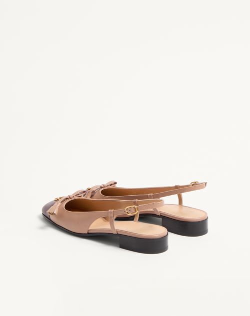 Valentino Garavani - Valet Du Roi Kid Slingback Ballerina 25mmm - Rose Cannelle/garnet - Woman - Ballerinas