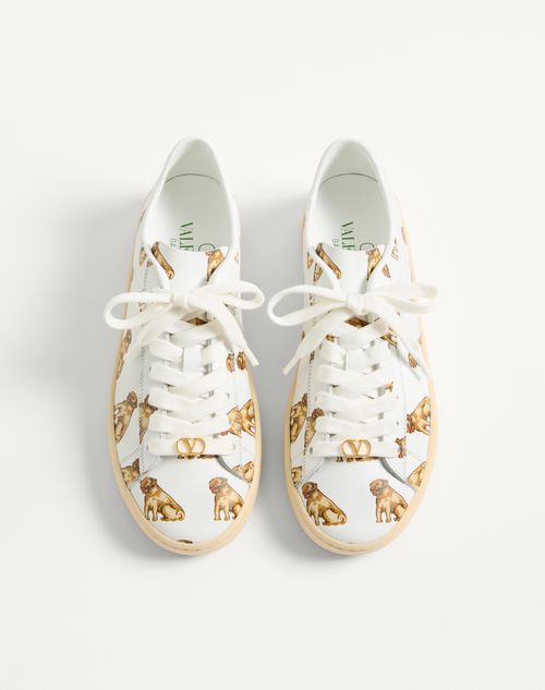 Valentino Garavani - Royco Sneaker In Nappa Calfskin With Petit Charles Pattern - White/multicolor - Woman - Sneakers