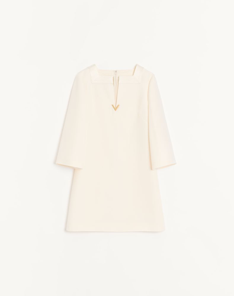 Valentino Women's Ivory Crepe Couture Short Dress Woman 50