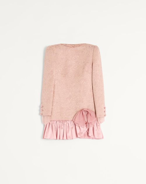 Valentino - Floral Matelassé Short Dress - Vintage Rose - Woman - Dresses