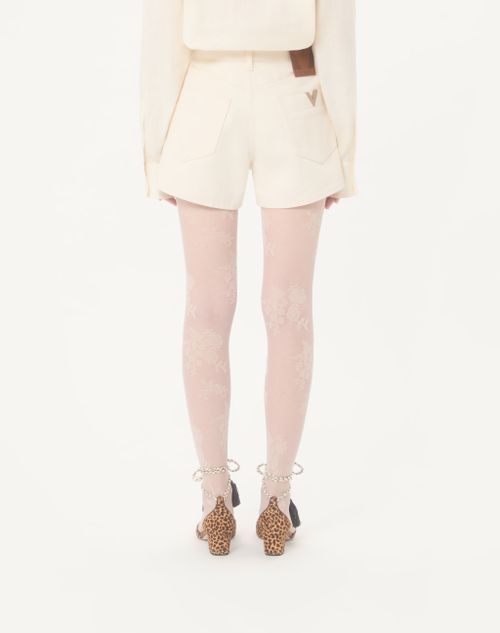 Valentino - Denim Shorts - Ivory - Woman - Denim