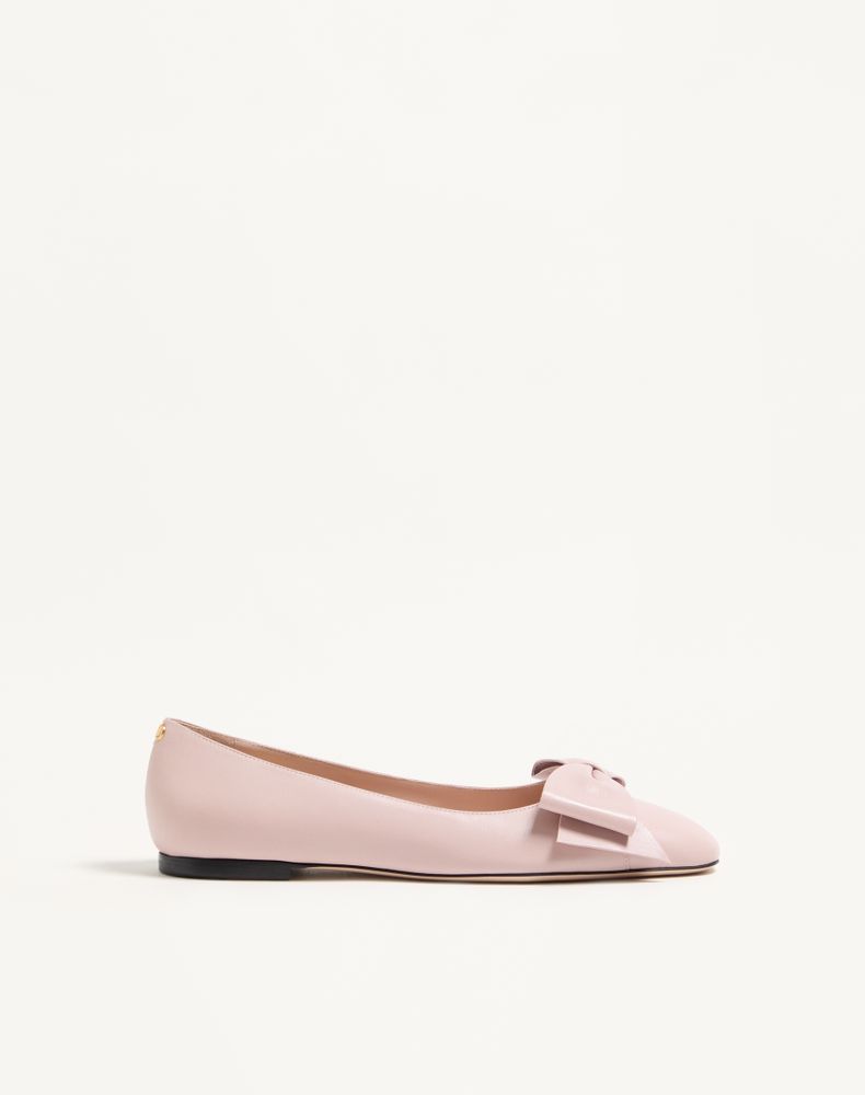 Valentino Garavani Women's Pink Bowow Kidskin Ballerina Woman 36.5