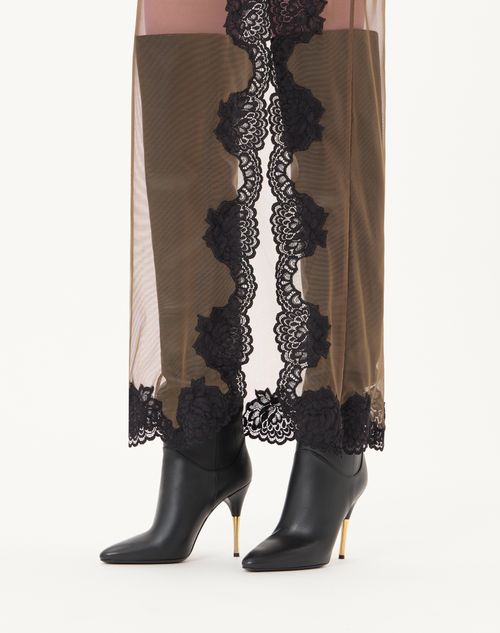 Valentino Garavani - Deboot Over-the-knee Calfskin Boot 105mm - Black - Woman - Boots And Ankle Boots