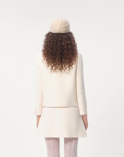 Valentino - Chaqueta De Crepe Couture - Marfil - Mujer - Abrigos Y Chaquetas