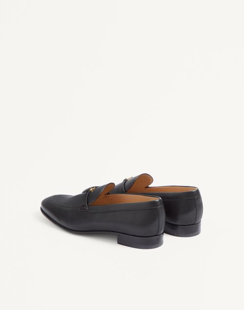Valentino Garavani - Pat Kidskin Loafer - Black - Man - Loafers And Driver