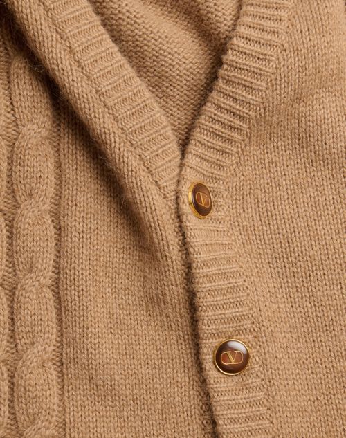 Valentino - Camel Cardigan - Light Camel - Man - Knitwear