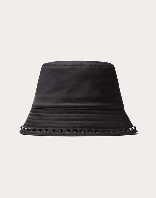 Valentino Garavani Black Untitled Bucket Hat