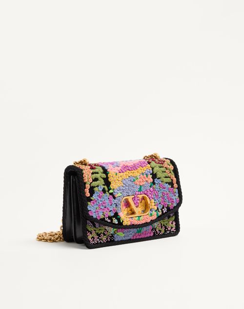 Valentino Garavani - Valentino Garavani Vain Embroidered Shoulder Bag - Multicolor - Woman - Shoulder Bags