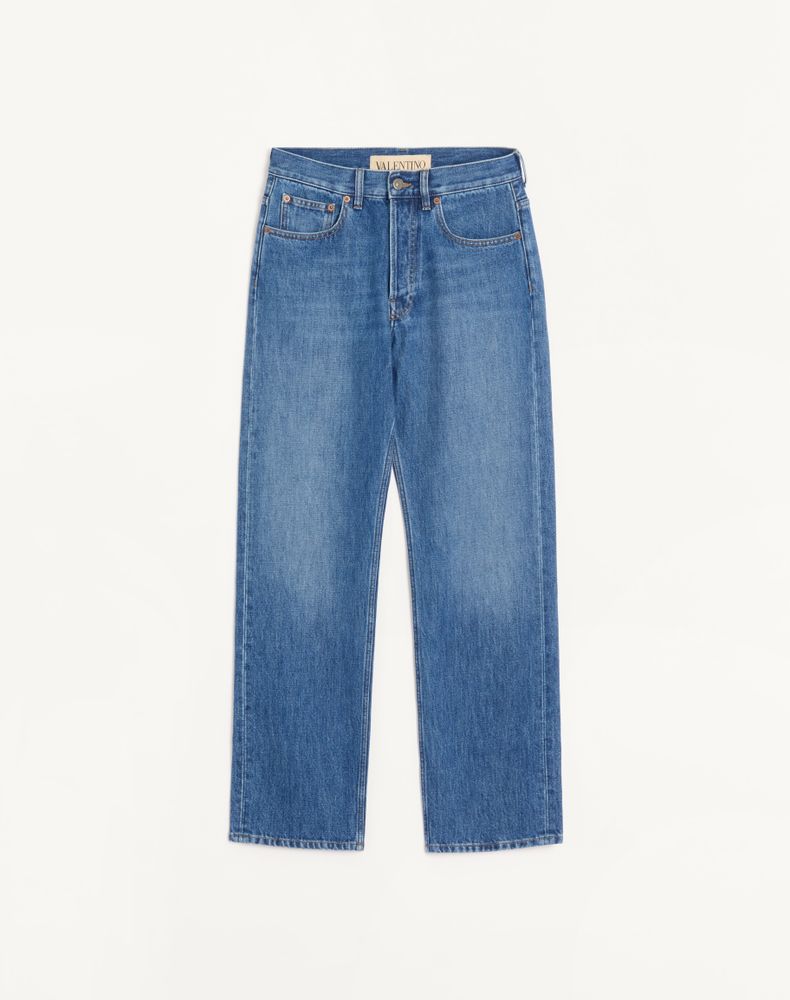 Valentino Uomo Blu Pantalone In Denim 36