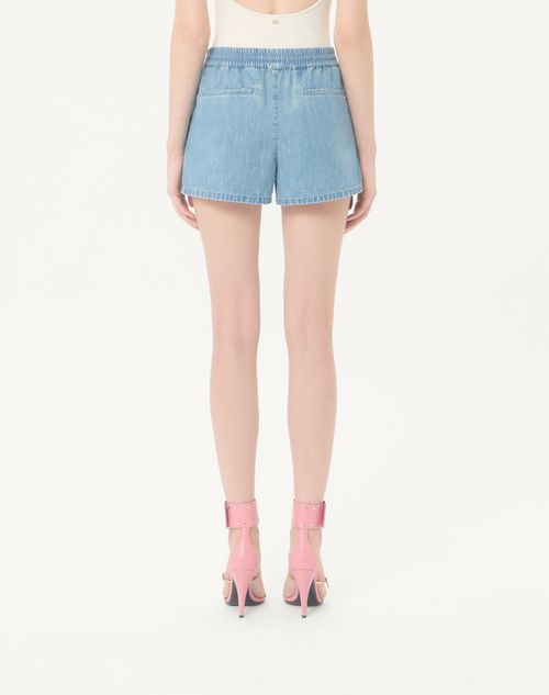 Valentino - Denim Shorts - Denim - Woman - Denim