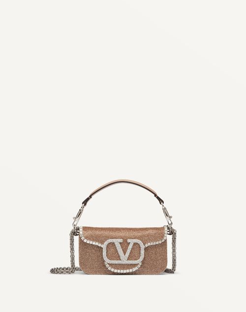 VALENTINO GARAVANI VALENTINO GARAVANI GARAVANI LOCÒ EMBROIDERED SMALL SHOULDER BAG WOMAN CRYSTAL UNI