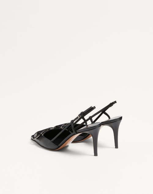Valentino Garavani - Vlogo Signature Calfskin Slingback Pump 80 Mm / 3.15 In. - Black - Woman - Shoes