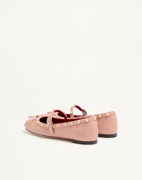 Valentino Garavani - Mary-jane Rockstud Ballerina In Nappa 05mm - Phard - Woman - Ballerinas