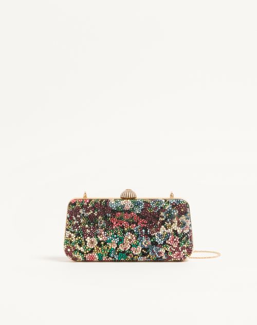 Valentino Garavani - Valentino Garavani Carry Secrets Minaudiere With Apres L'hiver Rhinestone Motif - Multicolour/crystal - Woman - Clutches