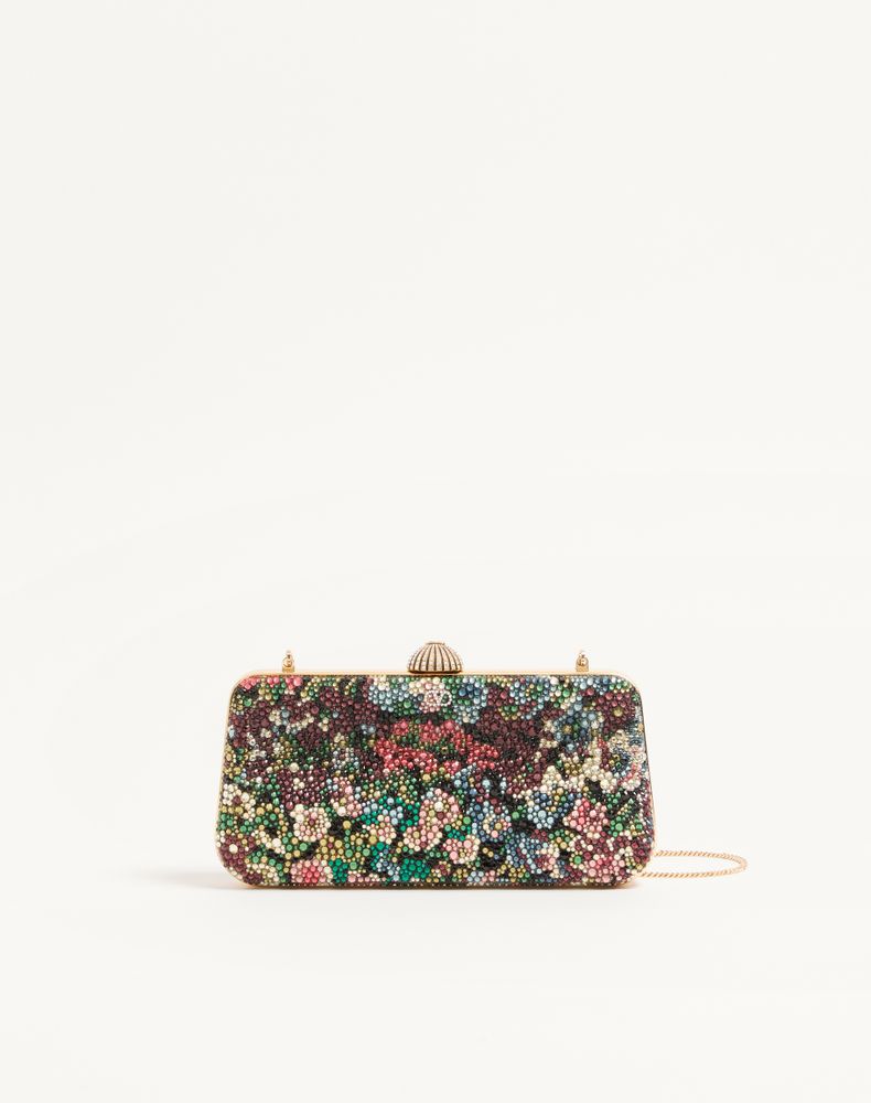 Valentino Garavani Women's Multicolour/Crystal Carry Secrets Minaudiere With Apres L'hiver Rhinestone Motif Woman Uni