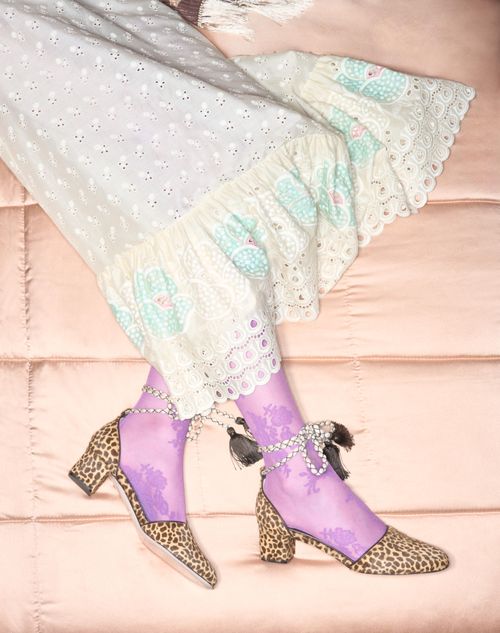 Valentino Garavani - D'orsay Bondie Pump In Pony-effect Calfskin 45mm - Animal Print - Woman - Pumps