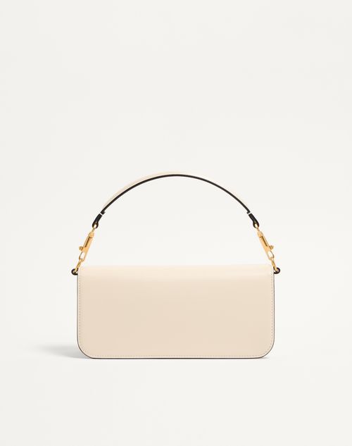Valentino Garavani - Valentino Garavani Locò Calfskin Shoulder Bag - Light Ivory - Woman - Shoulder Bags