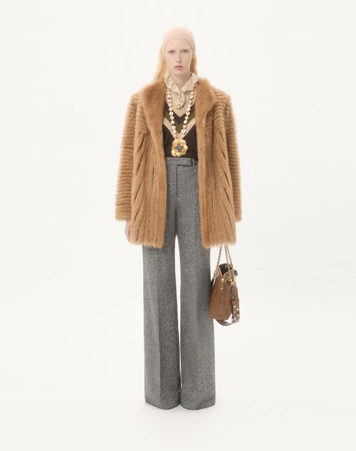 Valentino - Wool Jumper - Dark Fudge/beige - Woman - Knitwear