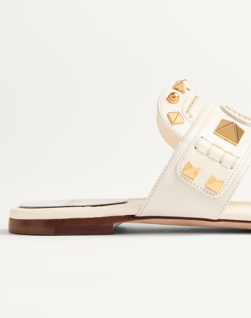 Valentino Garavani - Tongs En Cuir De Chèvre Plaster Caster - Ivoire - Femme - Claquettes Et Tongs