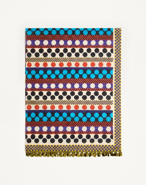 Valentino Garavani - Escape Sarong In Cotton And Silk With Stripe And Polka Dot Print - Multicolour - Woman - Soft Accessories