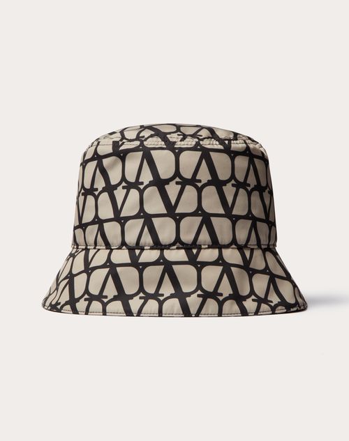 Valentino Bucket Hat | Toile Iconographe | Nylon T In Beige/black