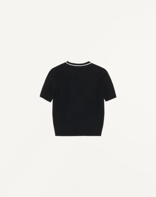 Valentino - Wool Jumper - Black/ivory - Woman - Knitwear