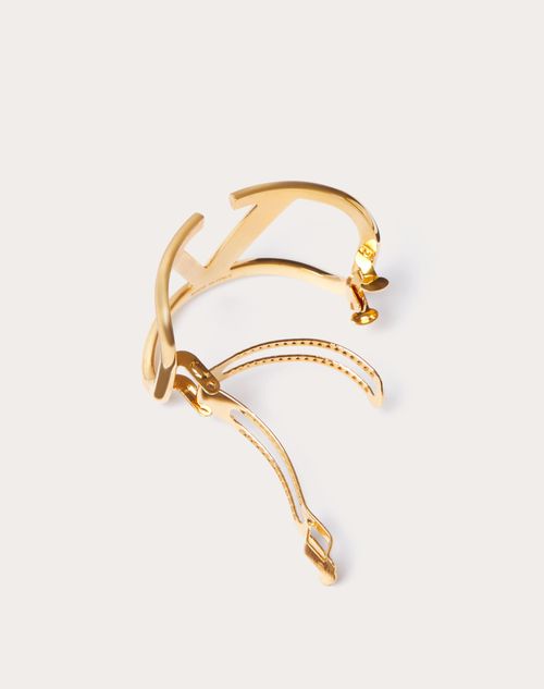 Valentino Garavani - Vlogo Signature Metal Hair Clip - Gold - Woman - Hair Accessories